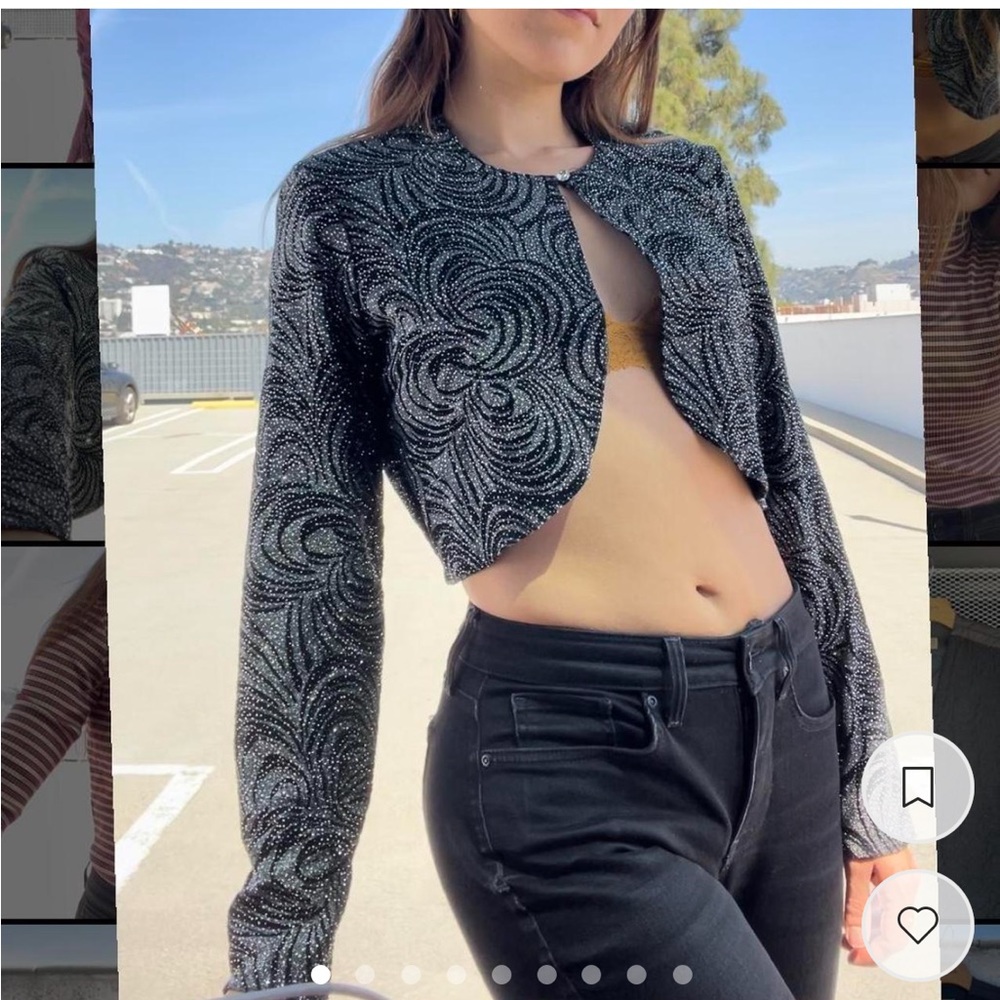 Vintage Women’s Sparkly Crop Blazer.